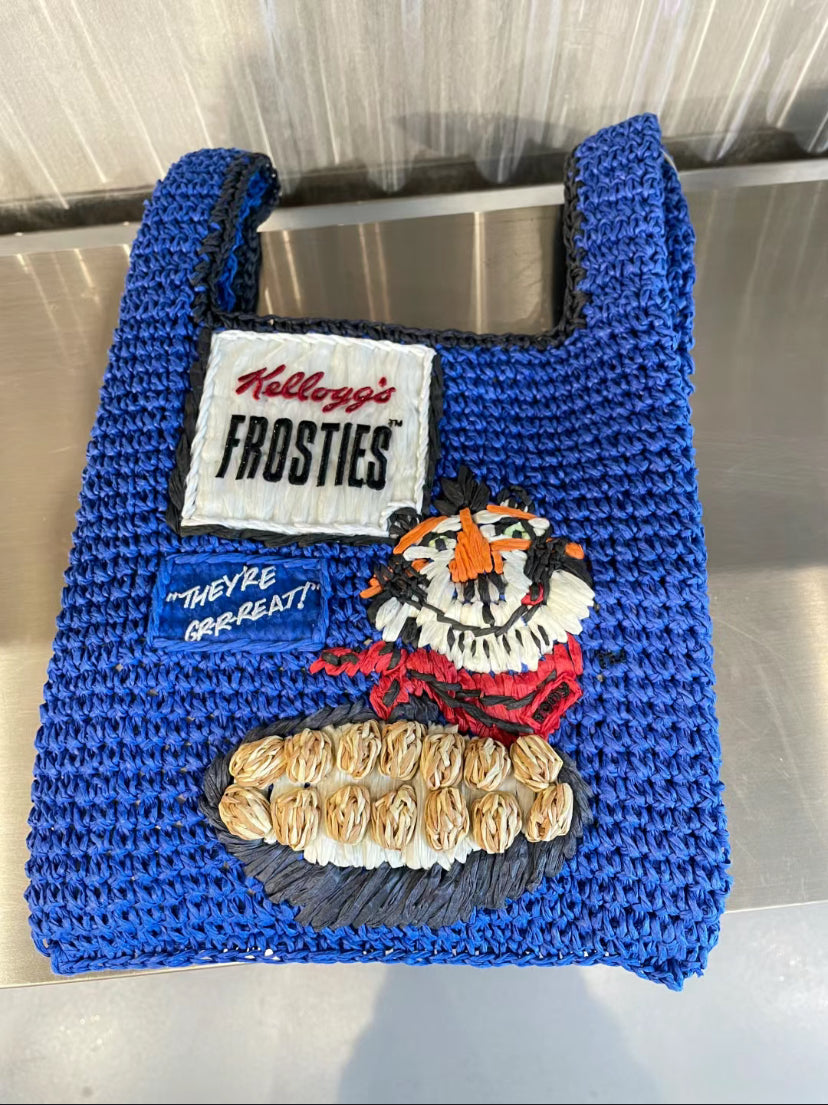 Anya Hindmarch Frosties Raffia 迷你托特包/525L329 ㊙️折扣🉐13820💰