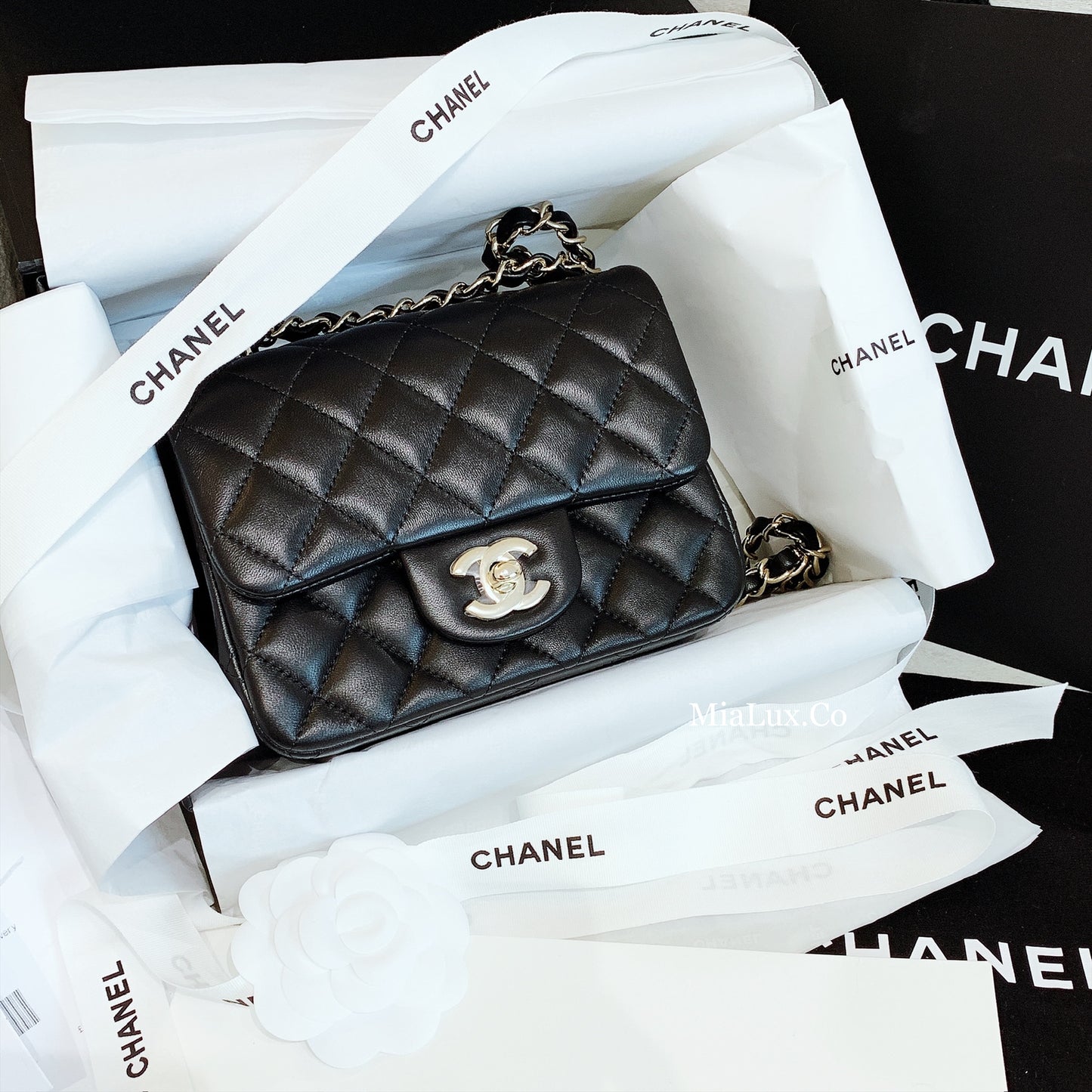 CHANEL▪️MINI FLAP 羊皮方胖子包/4080 🉐168000🔖