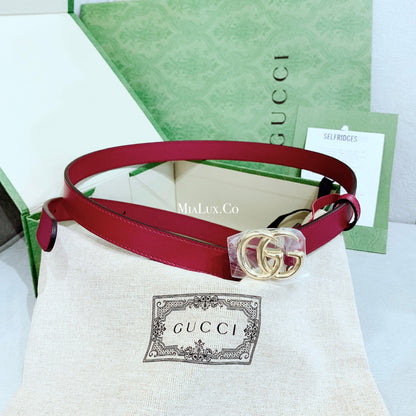 @Gucci Marmont Belt 2cm 亮金扣皮帶/320