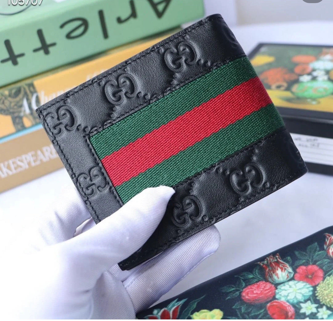 @Gucci Web 雙開短夾/420P295 🔔限時折🉐14280