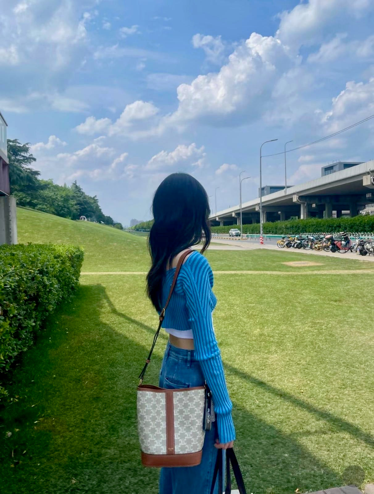 @Celine Outlet Bucket S 小款白老花水桶包