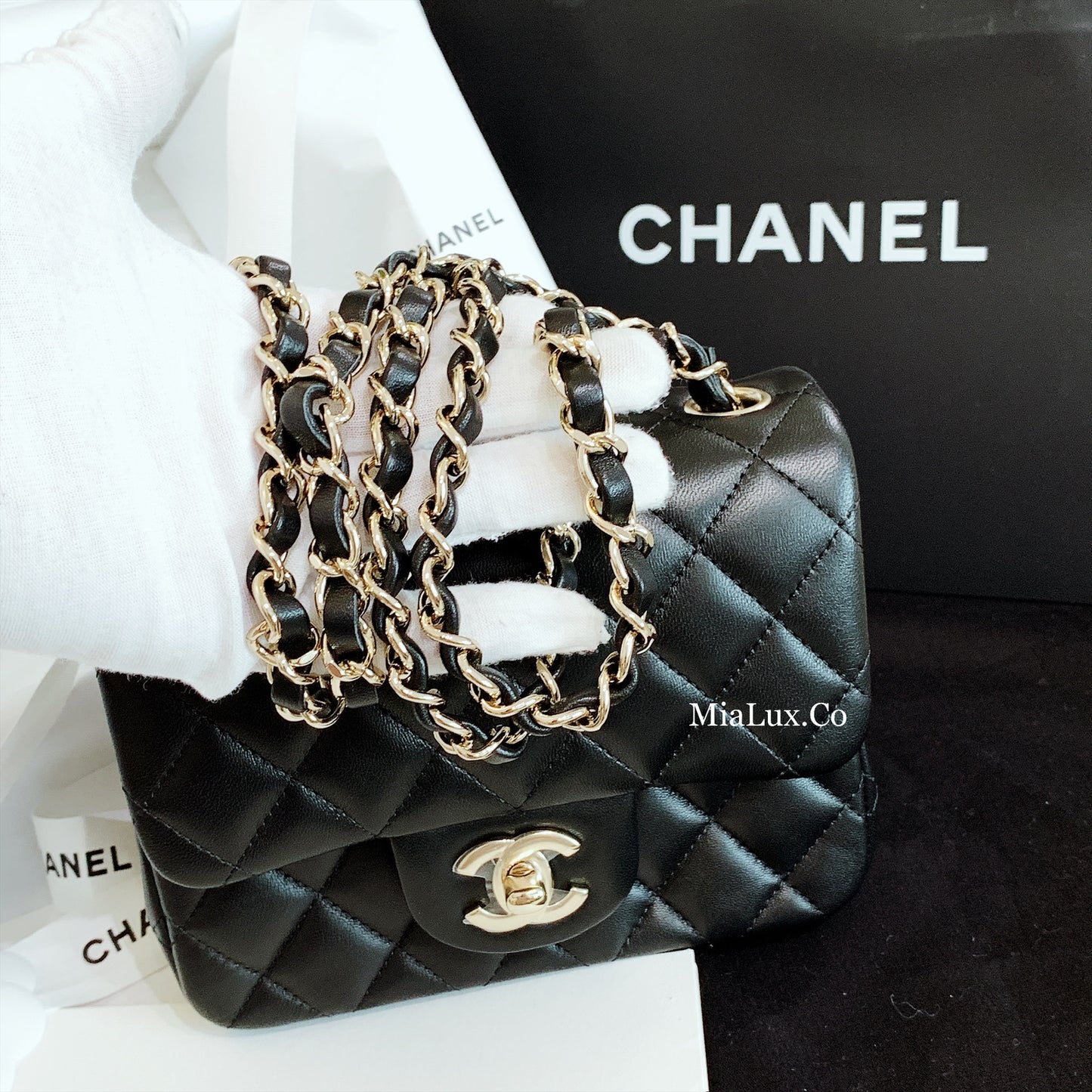 CHANEL▪️MINI FLAP 羊皮方胖子包/4080 🉐168000🔖