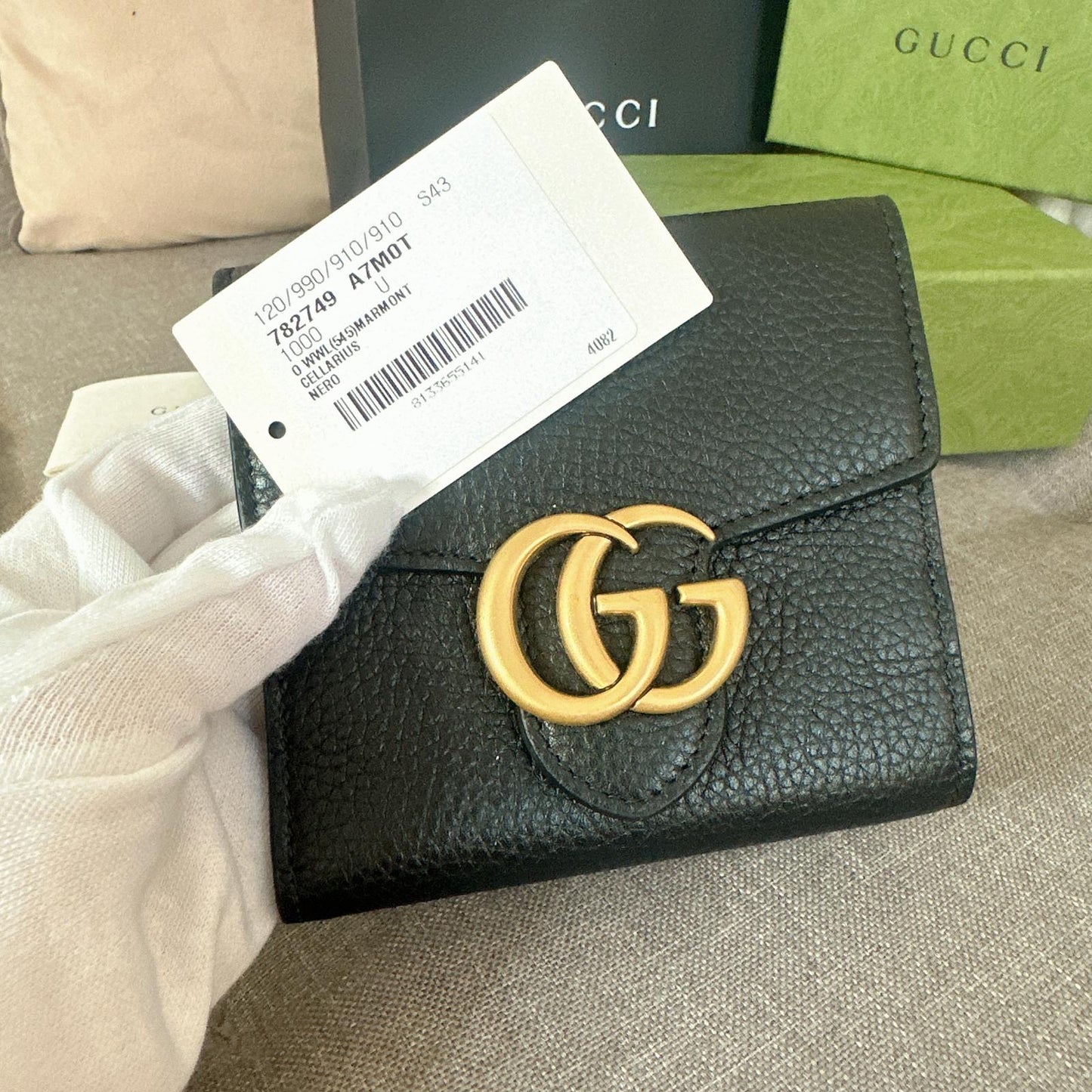 *現貨*@Gucci GG Marmont 馬夢黑色短夾  P11000 /T16800