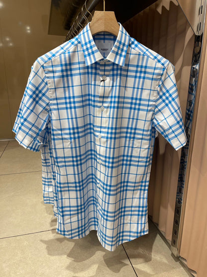 @Burberry Shirt 短袖格紋襯衫/440P310 🔥下殺🉐14750