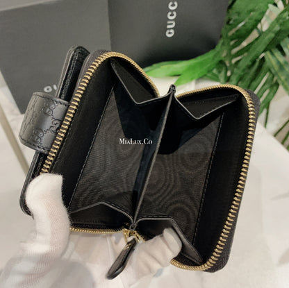 @Gucci Embossed Wallet 壓紋雙層拉鍊短夾/P230