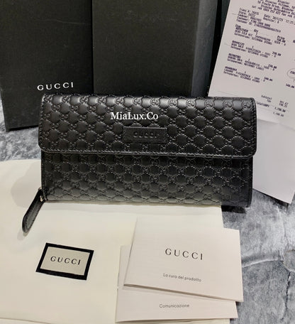 @Gucci▪️Embossed Flap Wallet 壓紋半翻蓋拉鍊長夾/P270 🔔限時折🉐13150