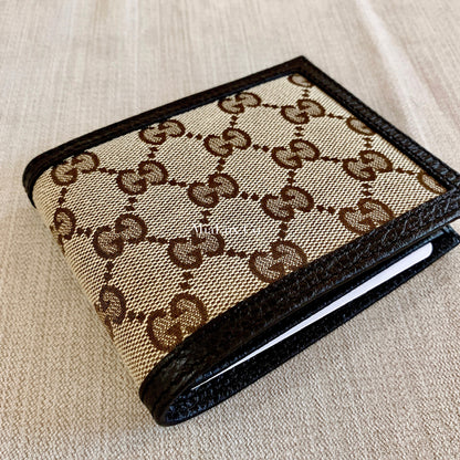 @Gucci Canvas Wallet 男女款老花六卡短夾/P170