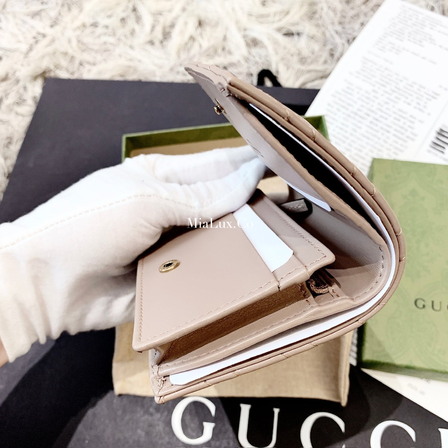 Gucci▪️GG Marmont Card Case Wallet 卡包雙開短夾/345 🉐14800