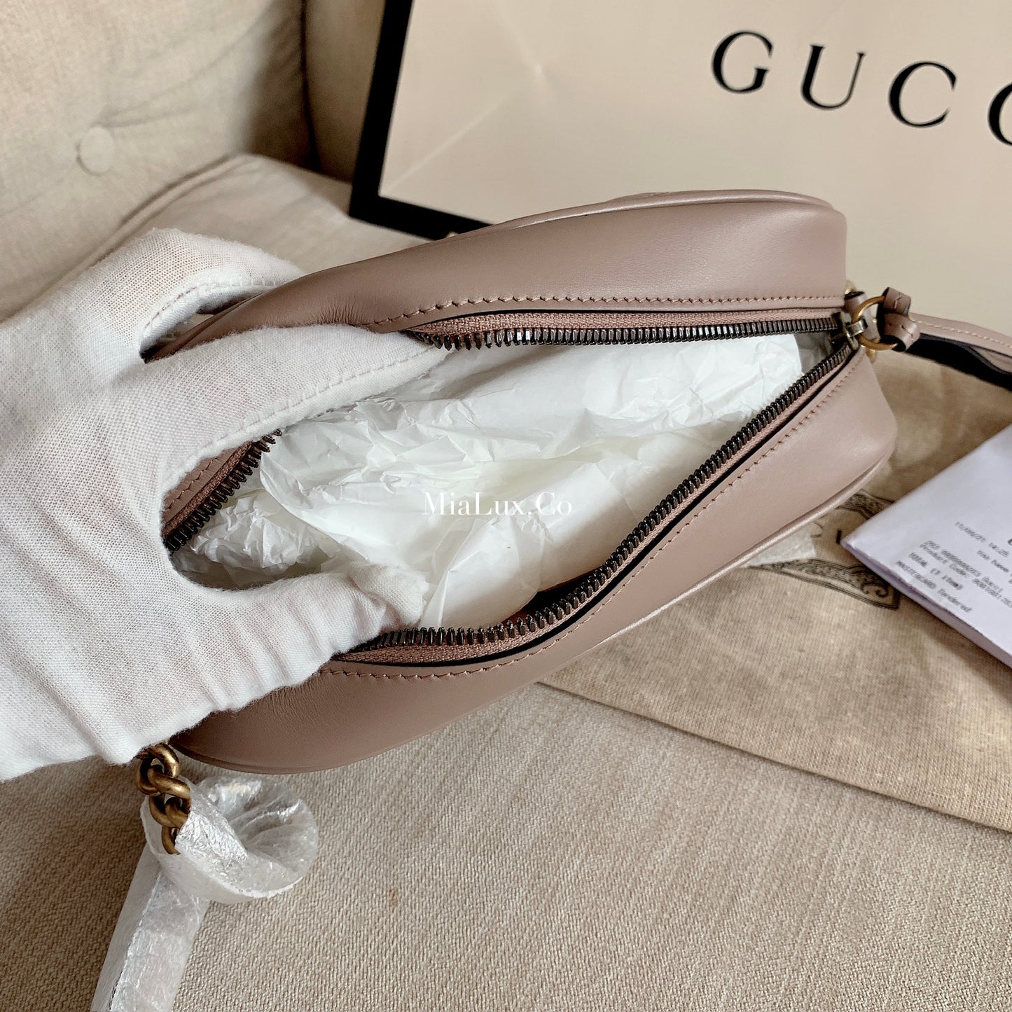 Gucci▪️GG Marmont Small Matelassé Calfskin Shoulder Bag 小款馬夢皮革相機包 -  * £ 1,340