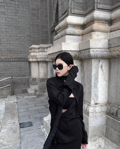 CHANEL Sunglasses 白鑽 字母 墨鏡