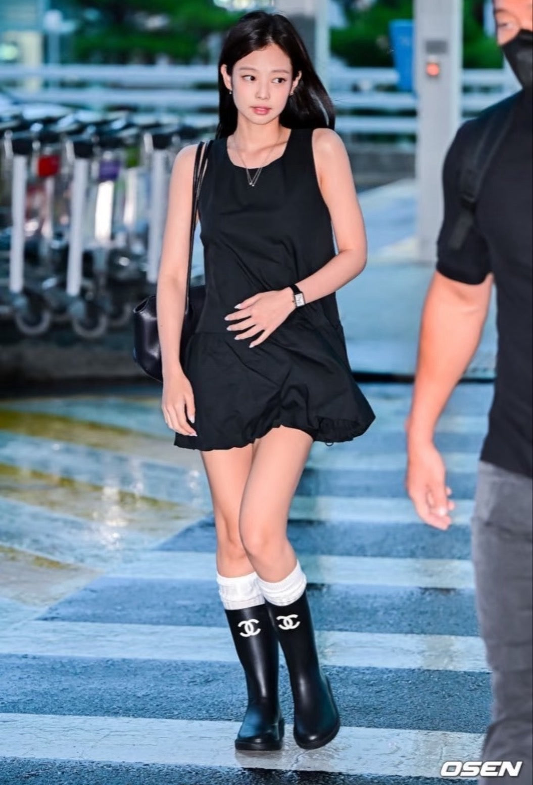 CHANEL BOOTS 黑色雨靴