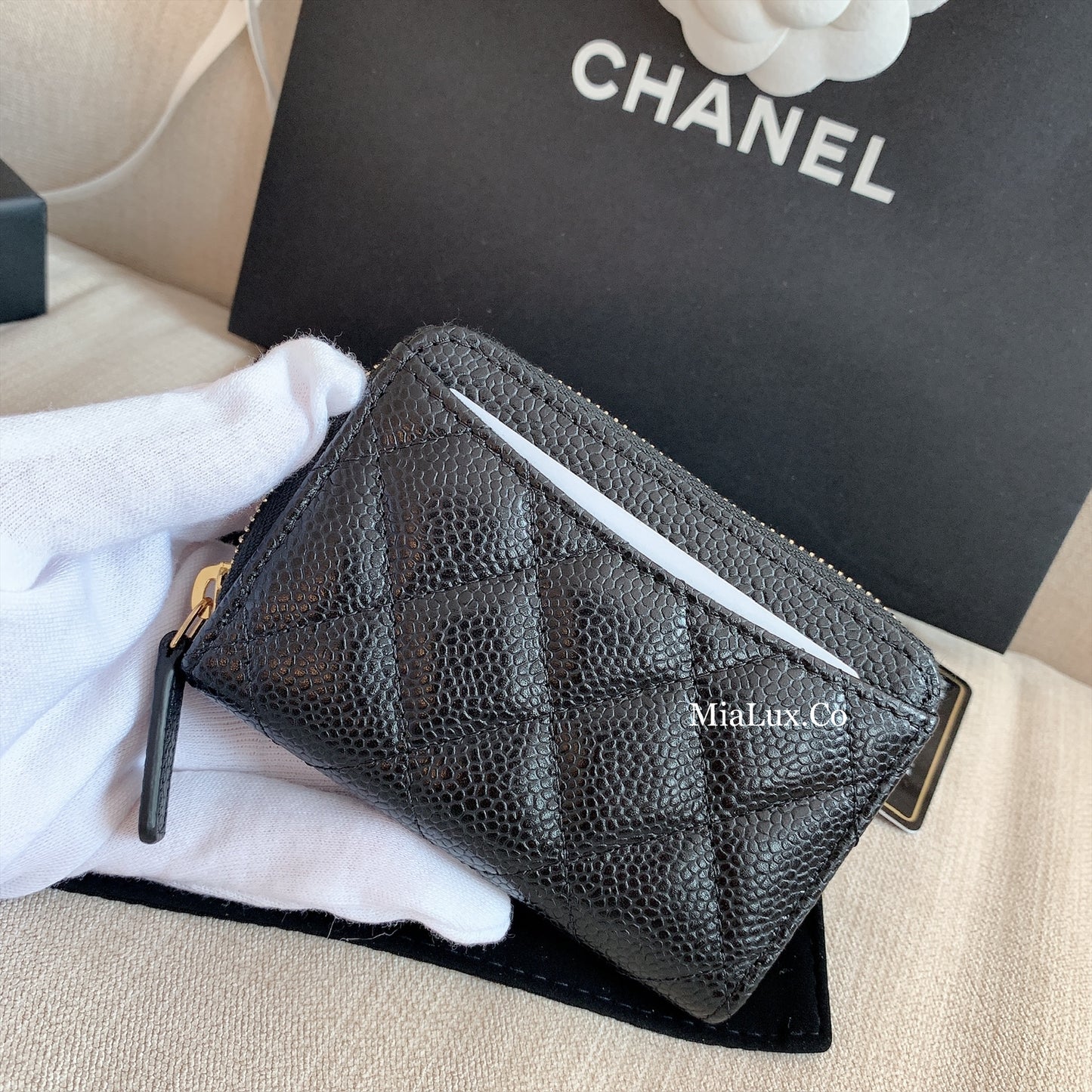 CHANEL▶︎✨| CLASSIC ZIPPED COIN PURSE 經典格紋拉鍊零錢包 AP0216 *£550