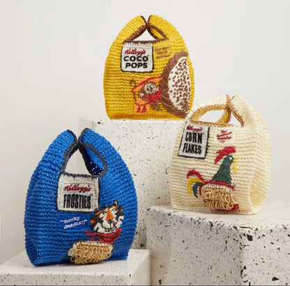 Anya Hindmarch Frosties Raffia 迷你托特包/525L329 ㊙️折扣🉐13820💰