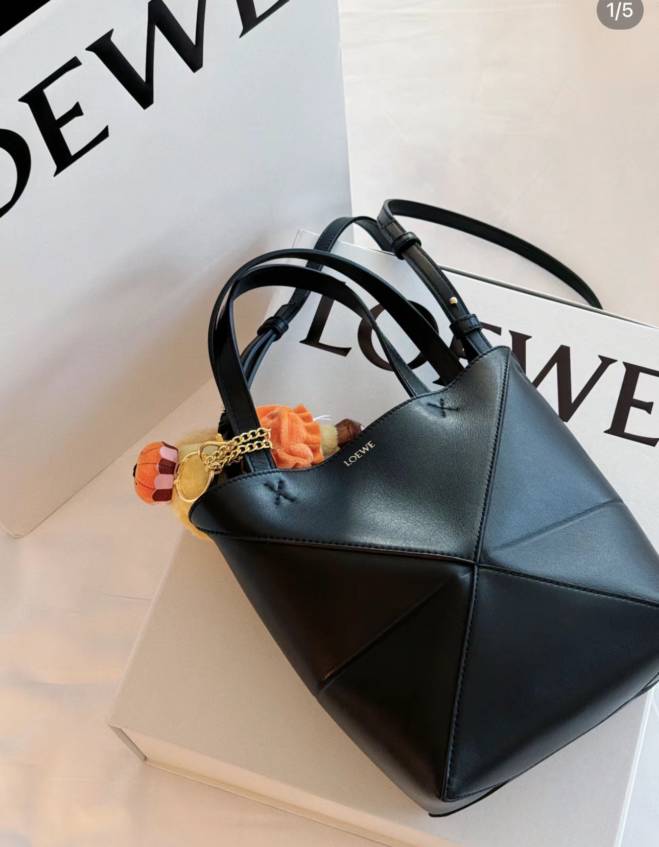 Loewe▪️Puzzle Fold Tote Mini 單色拼圖折疊包/1250H1125 💚折扣🉐46800