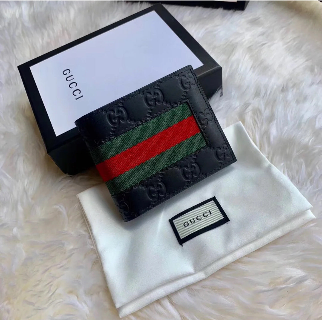 @Gucci Web 雙開短夾/420P295 🔔限時折🉐14280