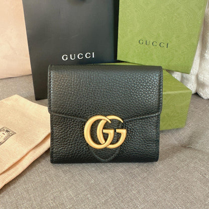 *現貨*@Gucci GG Marmont 馬夢黑色短夾  P11000 /T16800