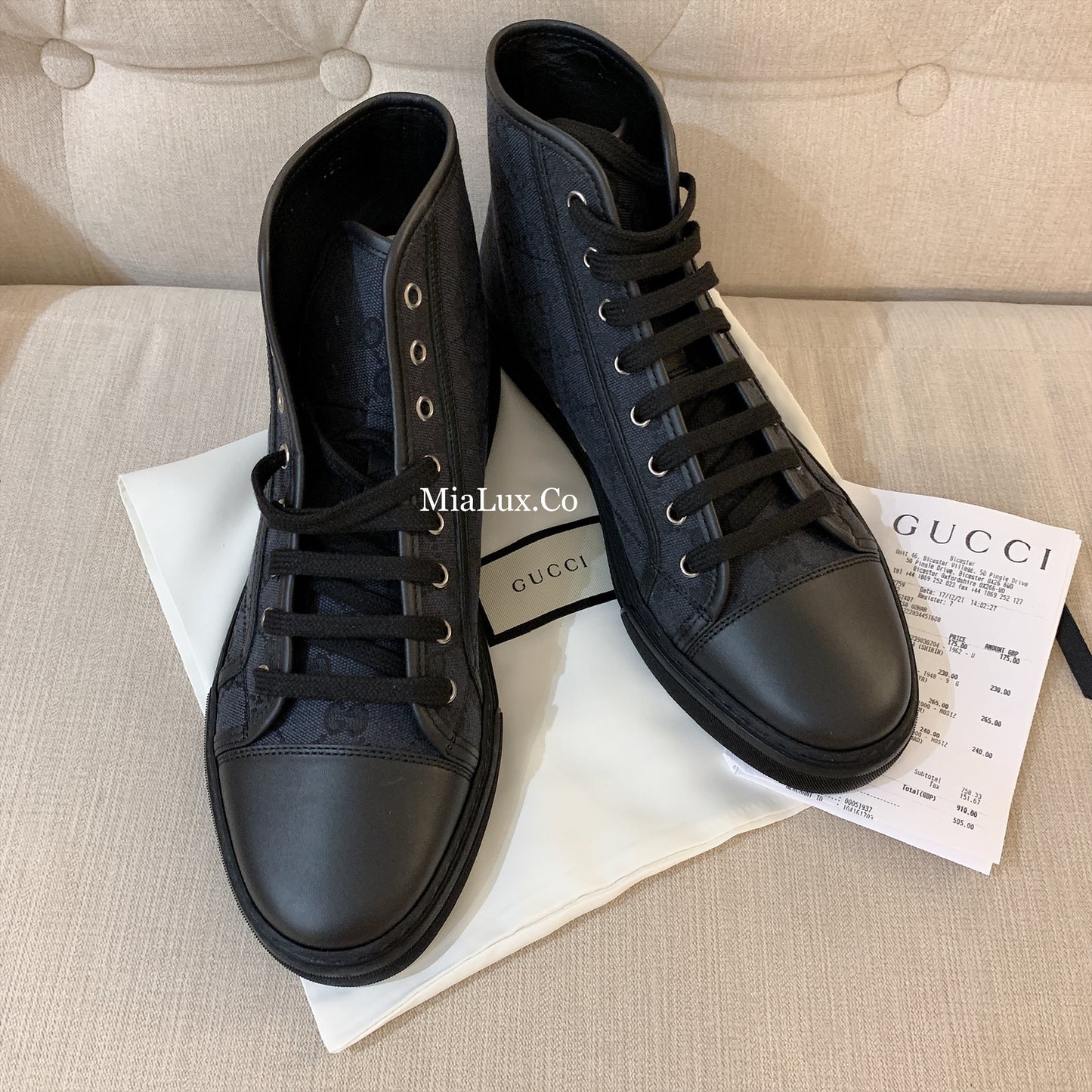 @Gucci High-Top Sneaker 高筒老花靴鞋/P220