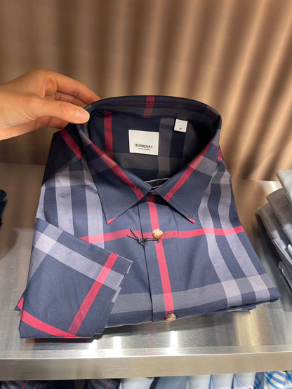 @Burberry Shirt 短袖格紋襯衫/440P310 🔥下殺🉐14750