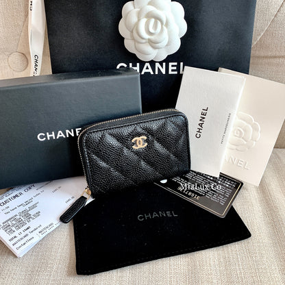 CHANEL▶︎✨| CLASSIC ZIPPED COIN PURSE 經典格紋拉鍊零錢包 AP0216 *£550