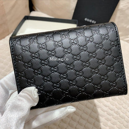 @Gucci Embossed Card Case 壓紋牛皮翻蓋卡包/P210