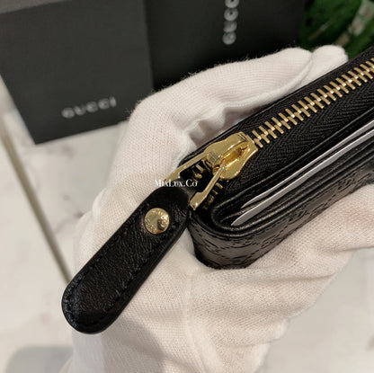 @Gucci Embossed Wallet 壓紋雙層拉鍊短夾/P230