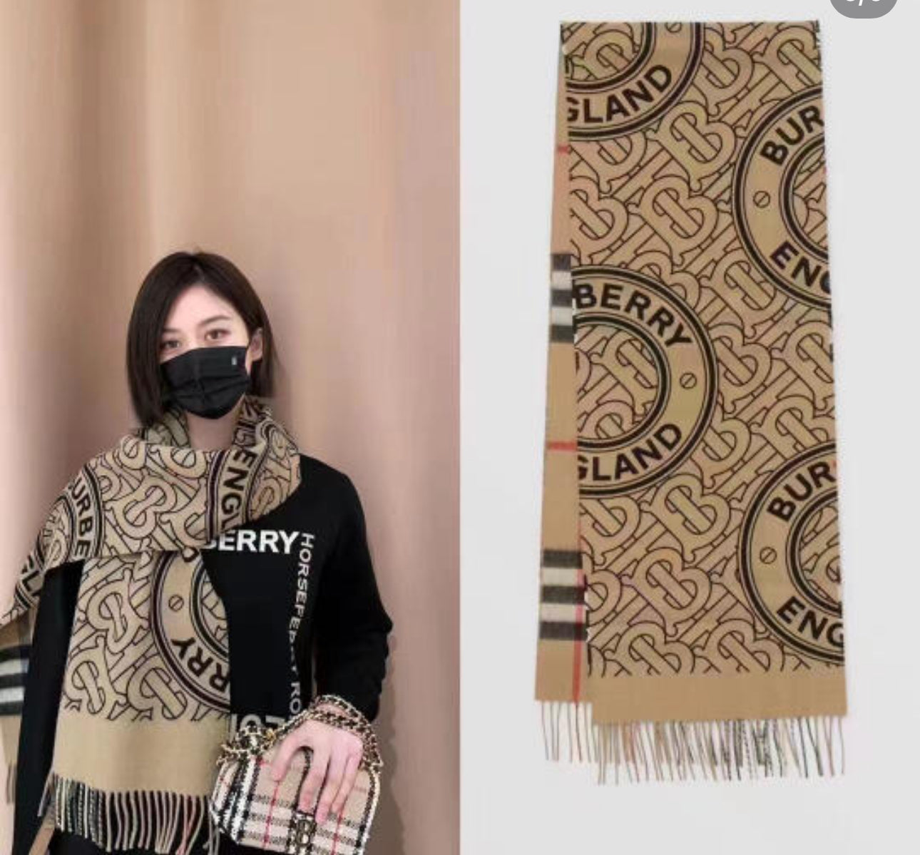 @Burberry 爆款100%羊絨雙面圍巾/490P345 🔥折上七折🉐11870