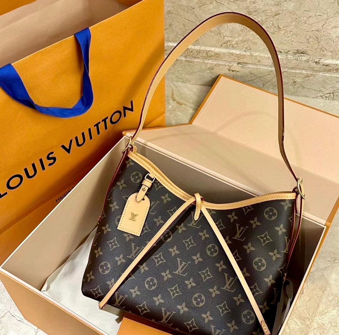 LV CarryAll PM 爆款小款肩背包/1880 ✨🉐78080