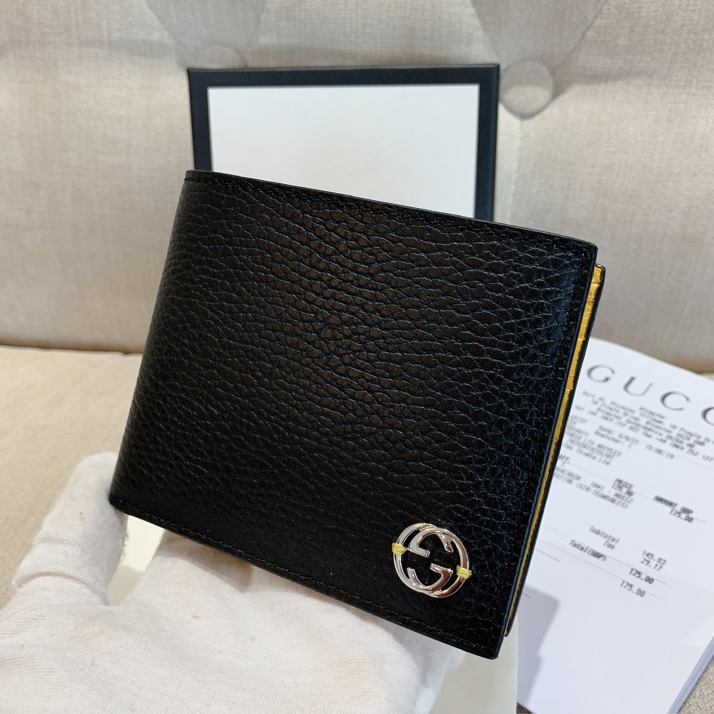 @Gucci Wallet 男生款雙色短夾/510P230 🔔限時折扣 🉐11350