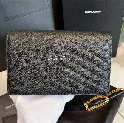 YSL Cassandre Envelope 粒面牛皮信封WOC包-金釦/815E890 🉐32150🇪🇺