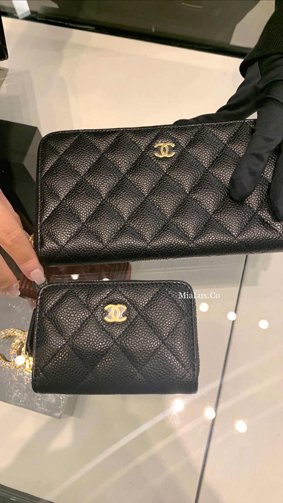 CHANEL▶︎✨| CLASSIC ZIPPED COIN PURSE 經典格紋拉鍊零錢包 AP0216 *£550