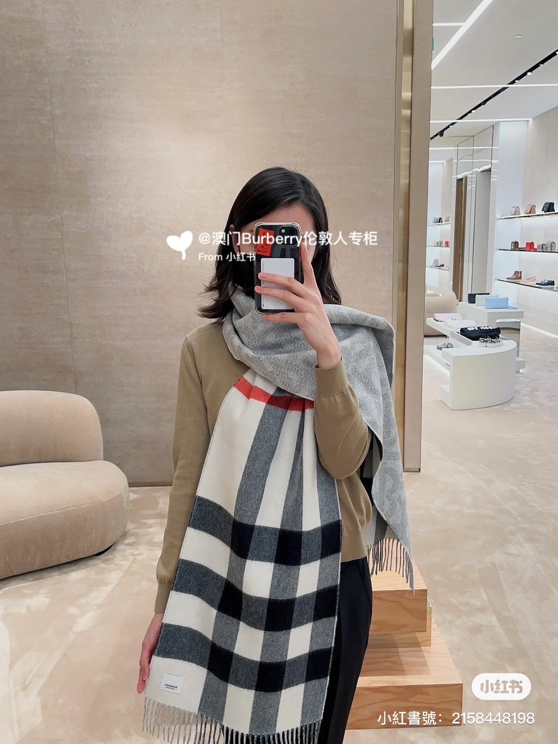 @Burberry TB 雙面圍巾/590P279 🔥折上七折🉐9980