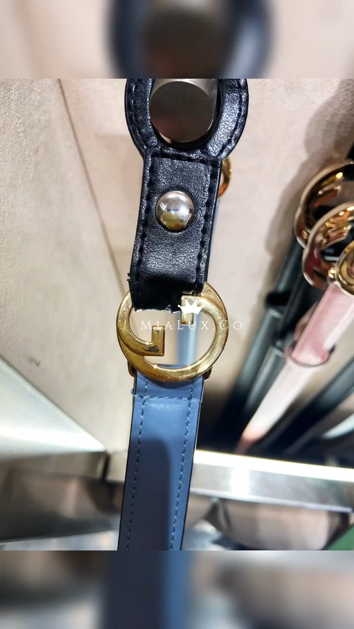 Gucci▪️ Wbelt W.20 Blondie Ciny Calf Lux 女款金屬LOGO牛皮細皮帶 *P220