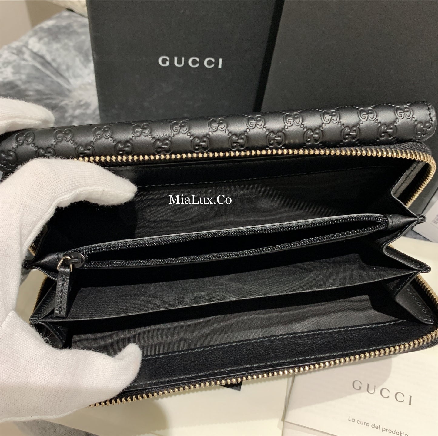 @Gucci▪️Embossed Flap Wallet 壓紋半翻蓋拉鍊長夾/P270 🔔限時折🉐13150