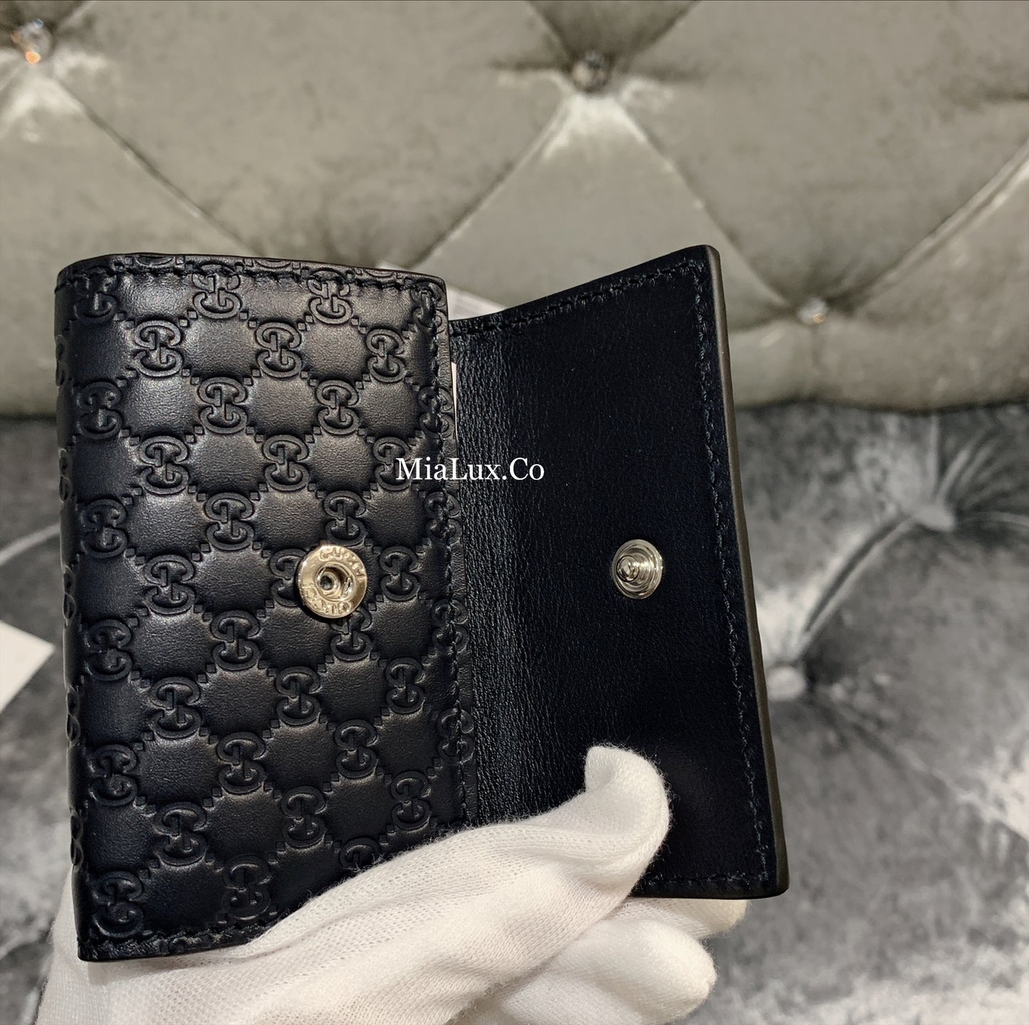 @Gucci Embossed Flap Key Case 壓紋牛皮鑰匙包/P105