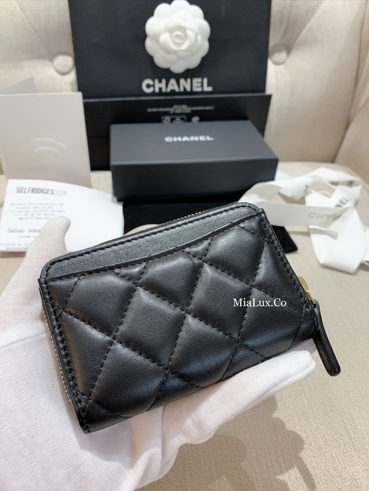 CHANEL▶︎✨| CLASSIC ZIPPED COIN PURSE 經典格紋拉鍊零錢包 AP0216 *£550