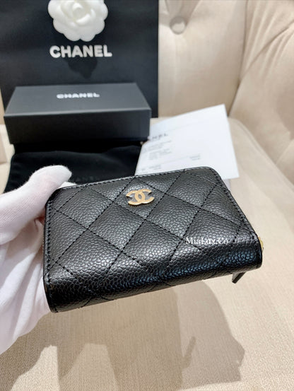 CHANEL▶︎✨| CLASSIC ZIPPED COIN PURSE 經典格紋拉鍊零錢包 AP0216 *£550