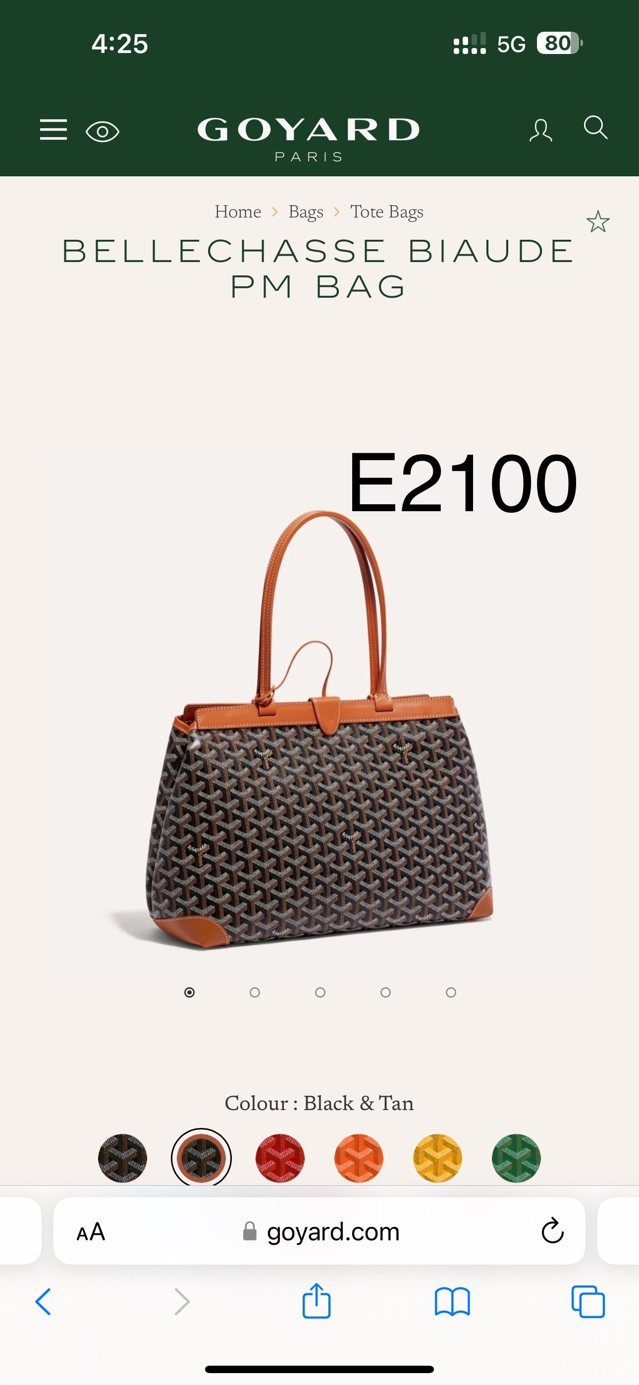 Goyard Bellechasse Biaude PM 托特通勤包/E2100 🍀🉐85000🇪🇺