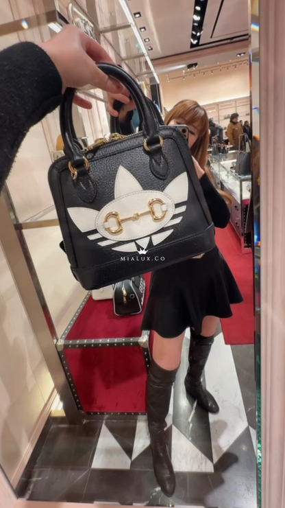 @GuccixAdidas▪️1955 Horsebit Doll 迷你款聯名手提包/2200P1540 🔔限時折🉐70300