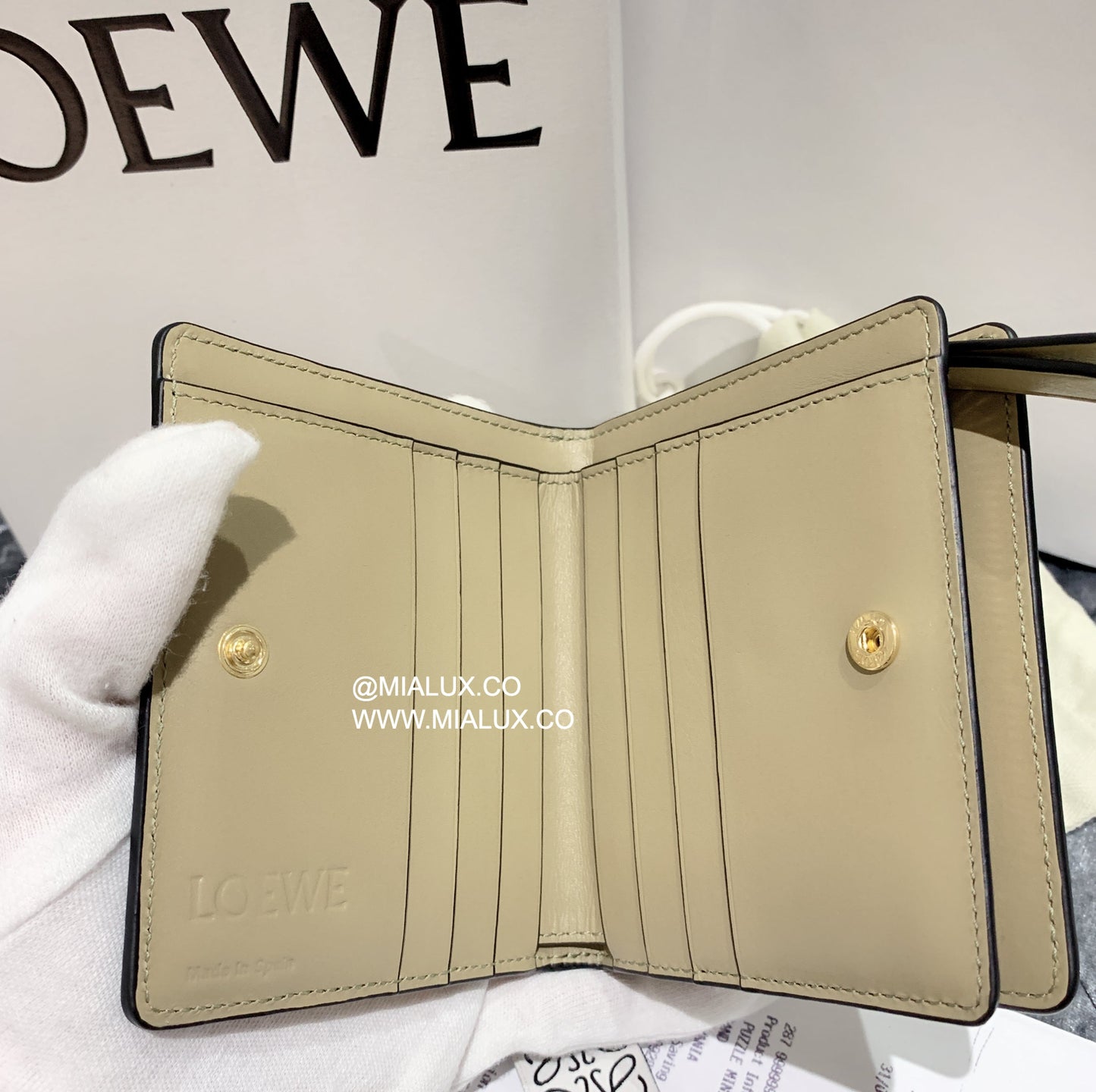 Loewe▪️Puzzle compact zip 拼圖雙開拉鍊短夾/550H495 💚折扣🉐20790