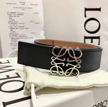 Loewe Reversible Anagram belt 男女款雙面皮帶/350H315 💚折扣🉐13230