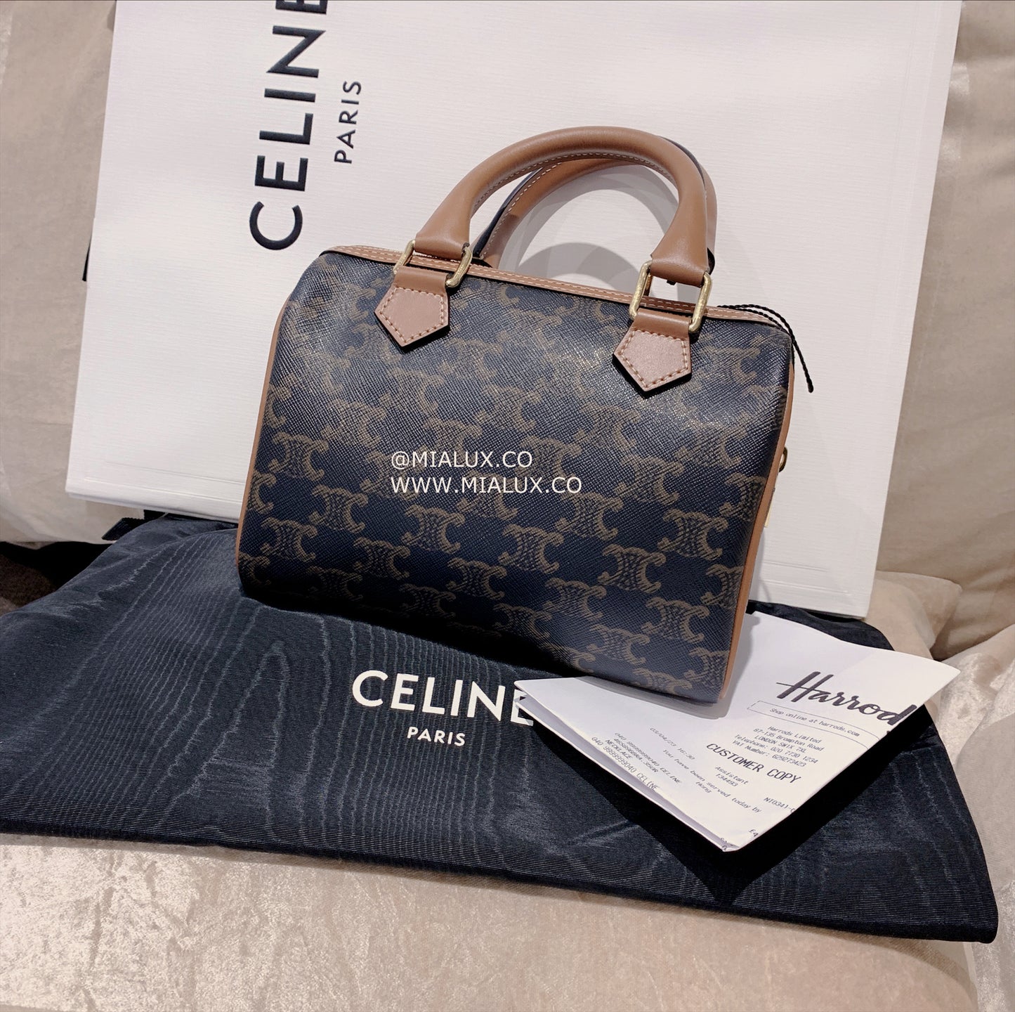 Celine▪️Boston Triomphe S 小款老花波士頓包/1300E1350 🉐48250🇪🇺