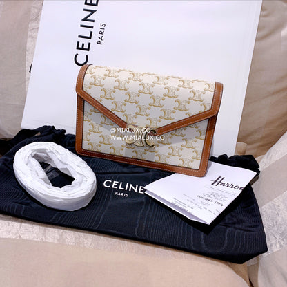 Celine▪️ENVELOPPE 老花信封雙層包/2150E2200 🉐78000🇪🇺