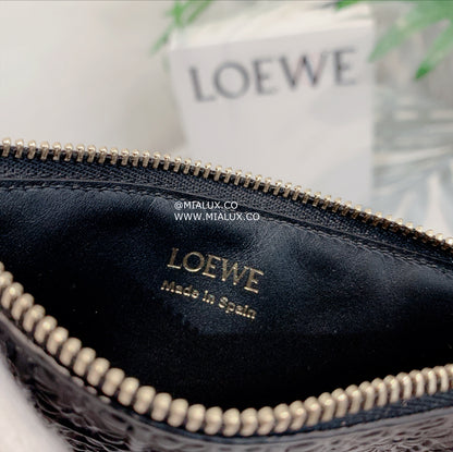 Loewe Repeat coin cardholder 壓花牛皮拉鍊卡包/275H248 💚折扣🉐9980