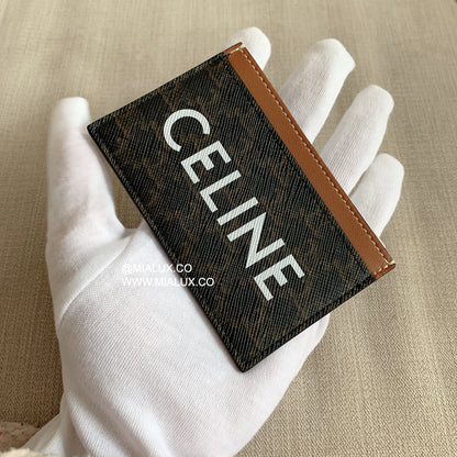 Celine CARD HOLDER 老花印字卡夾/195E200 🉐8000🇪🇺