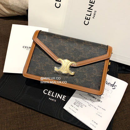 Celine MARGO WOC 老花信封雙層鍊包/1450E1550 🉐55250🇪🇺