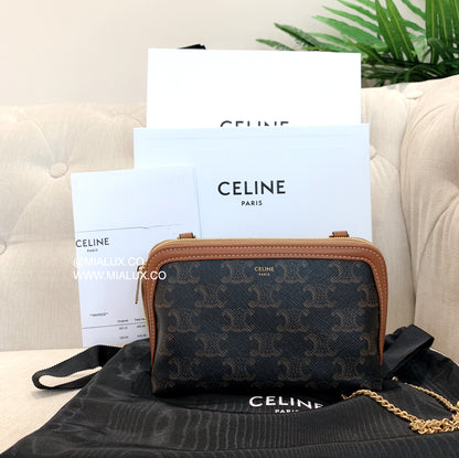 Celine▪️CLUTCH WITH CHAIN 鏈條小包/730E750 🉐27250🇪🇺