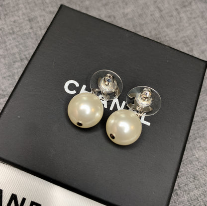 CHANEL✨| PENDANT PEARL DIAMANTE DANGLING EARRINGS 垂墜大珍珠耳環 -