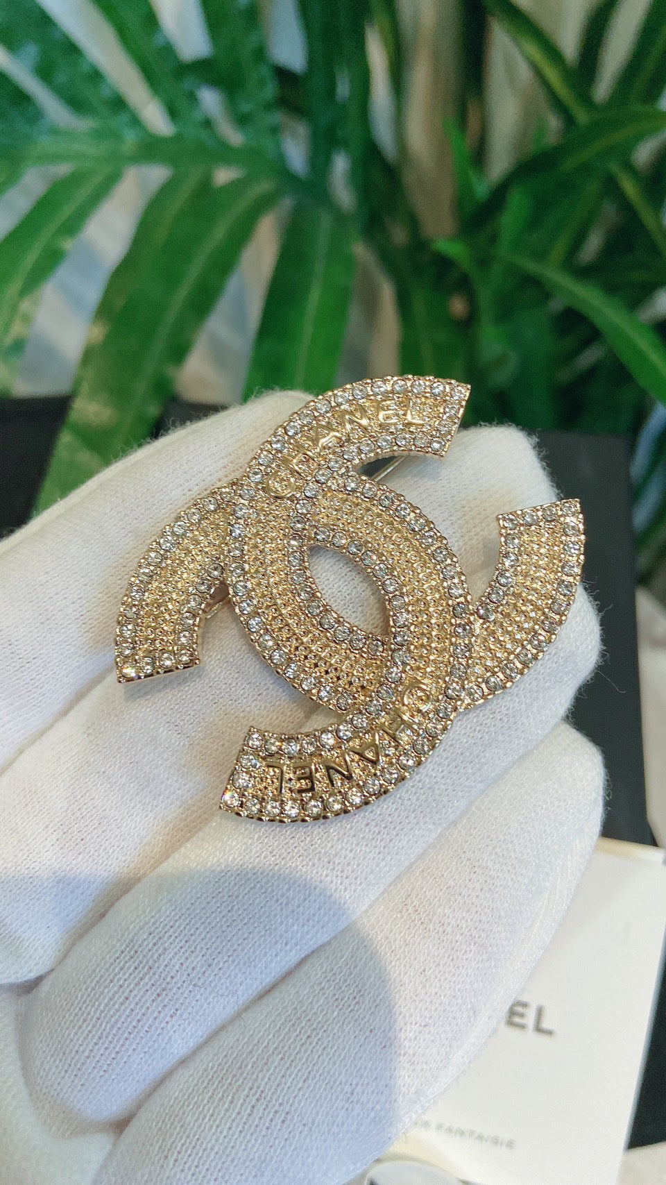 CHANEL✨| CC GOLD METAL CRYSTAL BROOCH 金銀雙水鑽胸針 ABA867 -