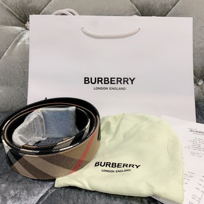 @Burberry Classic Belt 格紋雙面皮帶/P180 🔥下殺🉐9600