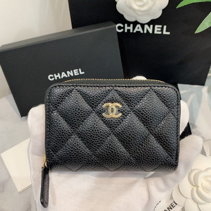 CHANEL▶︎✨| CLASSIC ZIPPED COIN PURSE 經典格紋拉鍊零錢包 AP0216 *£550